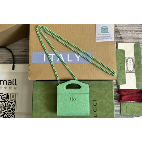 Gucci Marmont top handle card case wallet in Green leather Gucci Marmont top handle card case wallet in Green leather