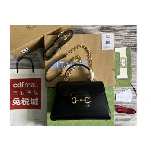 Gucci Horsebit 1955 medium bag in Black leather
