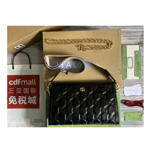 Gucci Matelasse medium bag in Black Matelasse leather