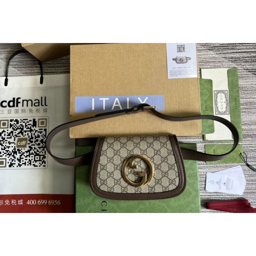 Gucci Blondie belt bag in Beige and ebony Supreme canvas