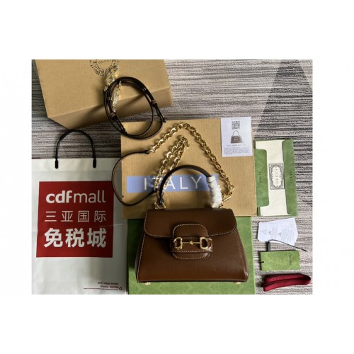 Gucci Horsebit 1955 mini bag in Light brown leather