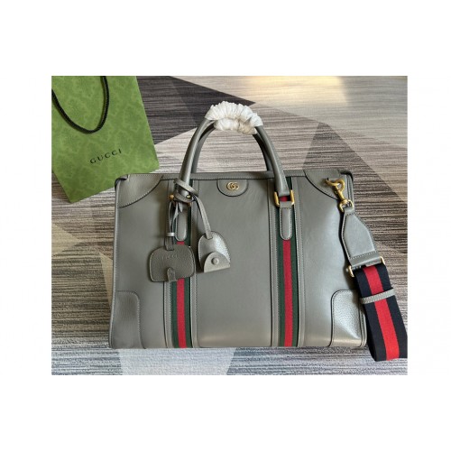 Gucci Bauletto Large Tote bag in Grey Leather Gucci Bauletto Large Tote bag in Grey Leather