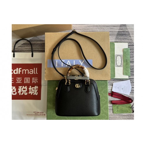 Gucci Diana mini tote bag in Black Leather