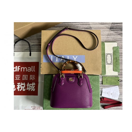 Gucci Diana mini tote bag in Purple Leather