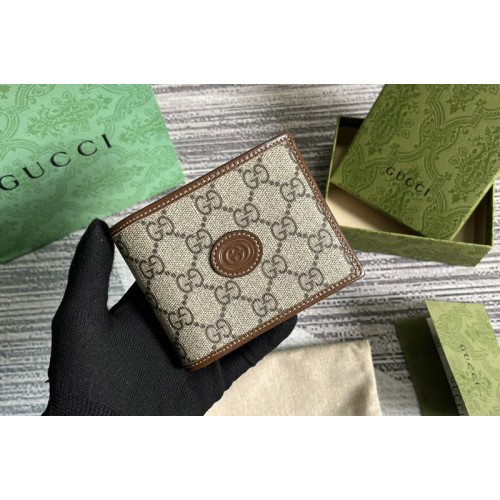 Gucci wallet with removable card case in Beige and ebony Supreme canvas Gucci wallet with removable card case in Beige and ebony Supreme canvas