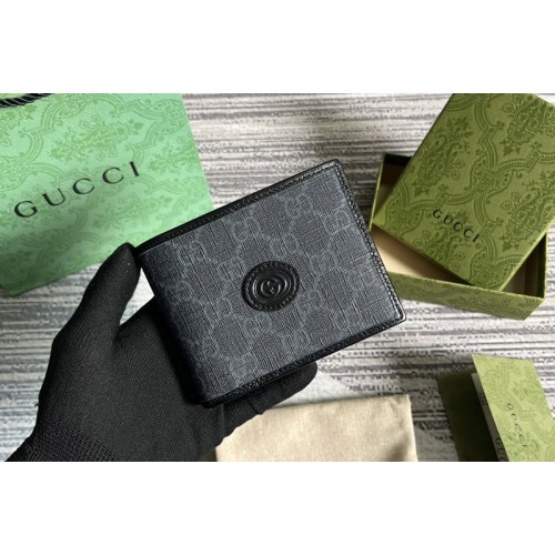Gucci wallet with removable card case in Black Supreme canvas