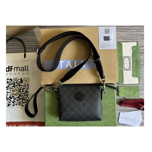 Gucci Messenger bag with Interlocking G in Black Supreme canvas Gucci Messenger bag with Interlocking G in Black Supreme canvas