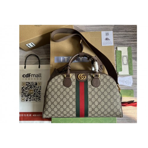 Gucci Savoy medium bowling bag in Beige and ebony Supreme canvas Gucci Savoy medium bowling bag in Beige and ebony Supreme canvas