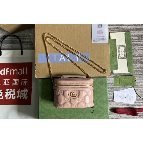 Gucci ‎ Matelasse top handle mini bag in Pink Matelasse leather