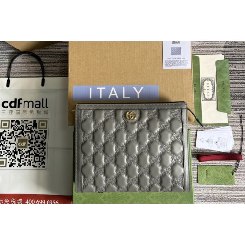 Gucci Matelasse pouch in Grey Matelasse leather Gucci Matelasse pouch in Grey Matelasse leather