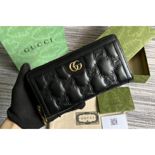 Gucci Matelasse zip-around wallet in Black Matelasse leather Gucci Matelasse zip-around wallet in Black Matelasse leather