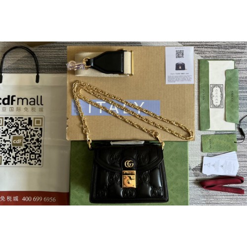 Gucci matelasse small top handle bag in Black Matelasse leather Gucci matelasse small top handle bag in Black Matelasse leather