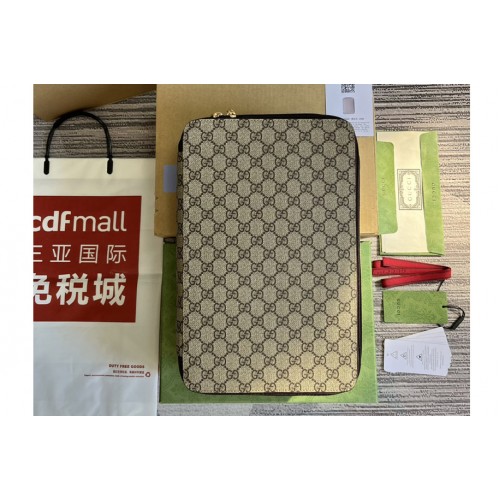 Gucci large packing cube in Beige and Ebony Supreme canvas Gucci large packing cube in Beige and Ebony Supreme canvas