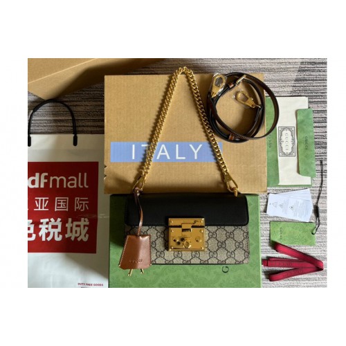 Gucci Padlock Mini shoulder bag in Beige and ebony Supreme canvas Gucci Padlock Mini shoulder bag in Beige and ebony Supreme canvas