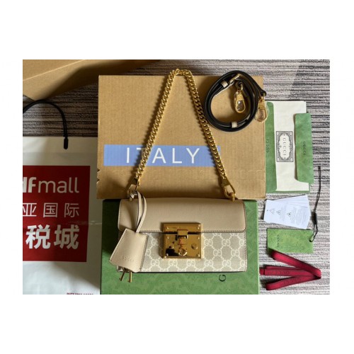 Gucci Padlock Mini shoulder bag in Beige and white Supreme canvas Gucci Padlock Mini shoulder bag in Beige and white Supreme canvas