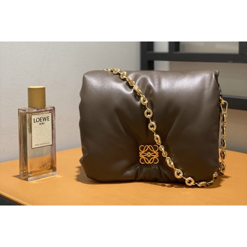 Loewe Puffer Goya bag in Coffee shiny nappa lambskin