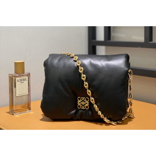 Loewe Puffer Goya bag in Black shiny nappa lambskin
