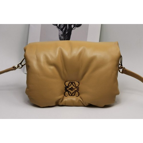 Loewe Mini Puffer Goya bag in Tan shiny nappa lambskin Loewe Mini Puffer Goya bag in Tan shiny nappa lambskin