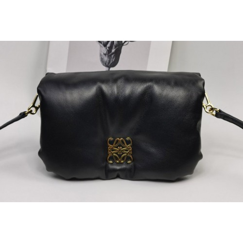 Loewe Mini Puffer Goya bag in Black shiny nappa lambskin Loewe Mini Puffer Goya bag in Black shiny nappa lambskin