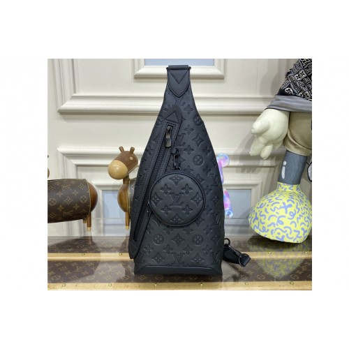 Louis Vuitton M21890 Duo Slingbag bag in Black Calf leather Louis Vuitton M21890 Duo Slingbag bag in Black Calf leather