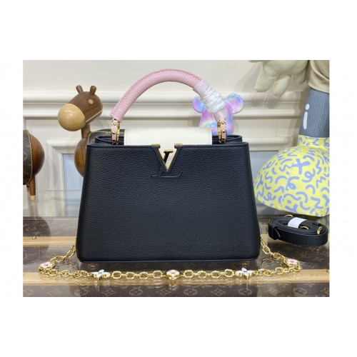 Louis Vuitton M22514 Capucines BB handbag in Black Taurillon leather