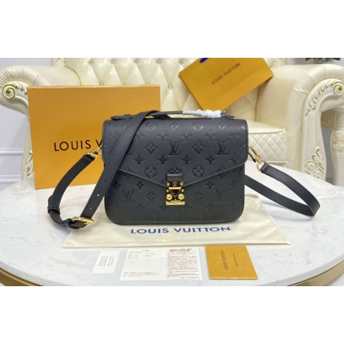 Louis Vuitton M41487 Pochette Metis handbag in Black Monogram Empreinte embossed supple grained cowhide leather Louis Vuitton M41487 Pochette Metis handbag in Black Monogram Empreinte embossed supple grained cowhide leather