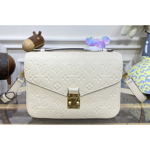 Louis Vuitton M41485 Pochette Metis handbag in White Monogram Empreinte embossed supple grained cowhide leather Louis Vuitton M41485 Pochette Metis handbag in White Monogram Empreinte embossed supple grained cowhide leather