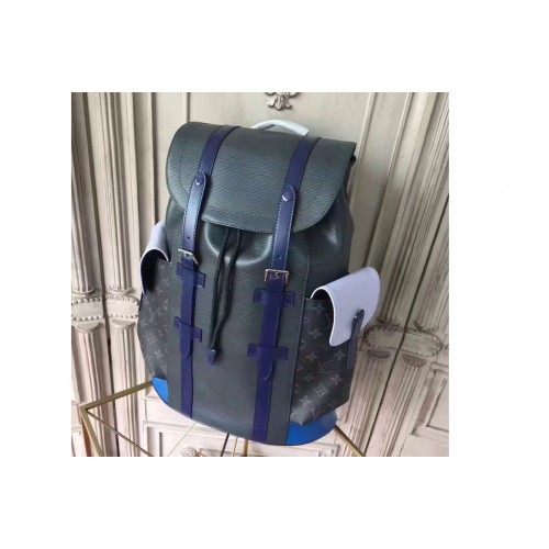 Louis Vuitton M41709 Christopher PM Backpack in Monogram Eclipse Canvas And Black Epi Leather Louis Vuitton M41709 Christopher PM Backpack in Monogram Eclipse Canvas And Black Epi Leather