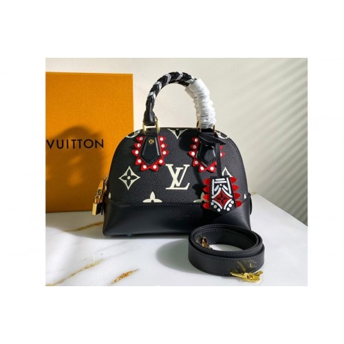 Louis Vuitton M44829 Neo Alma BB handbag in Black Cream Monogram Empreinte Leather