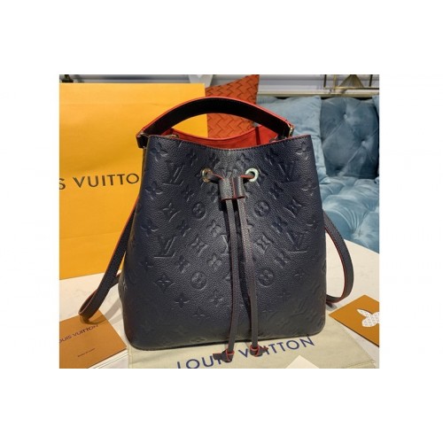 Louis Vuitton M45306 Neonoe MM Bags in Navy Blue Red Monogram Empreinte leather Louis Vuitton M45306 Neonoe MM Bags in Navy Blue Red Monogram Empreinte leather