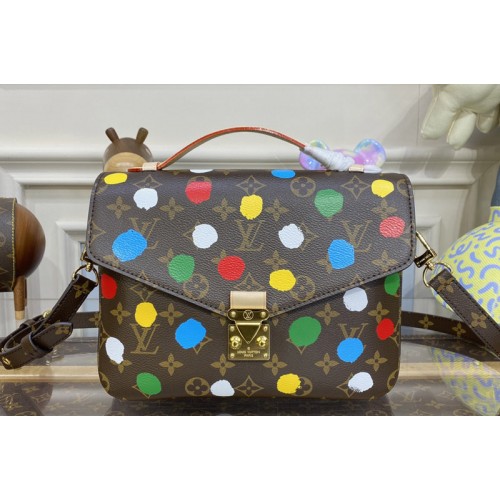 Louis Vuitton M46384 LVxYK Pochette Metis Bag in Monogram coated canvas with 3D Painted Dots print