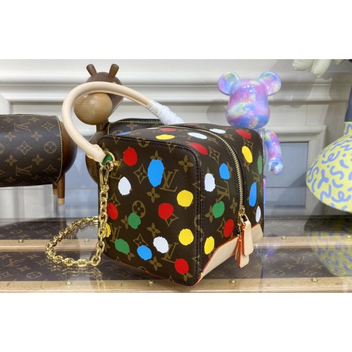 Louis Vuitton M46450 LVxYK Square Bag in Monogram coated canvas with 3D Painted Dots print Louis Vuitton M46450 LVxYK Square Bag in Monogram coated canvas with 3D Painted Dots print