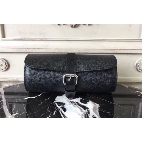 Louis Vuitton M32609 3 Watch Case in Taiga Leather