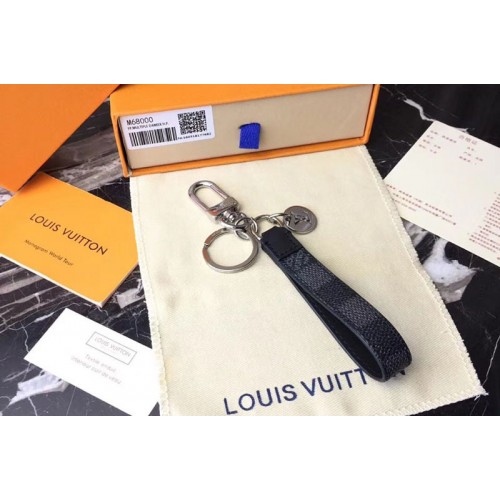 Louis Vuitton M61950 Damier Graphite Canvas Dragonne Bag Charm and Key Holder