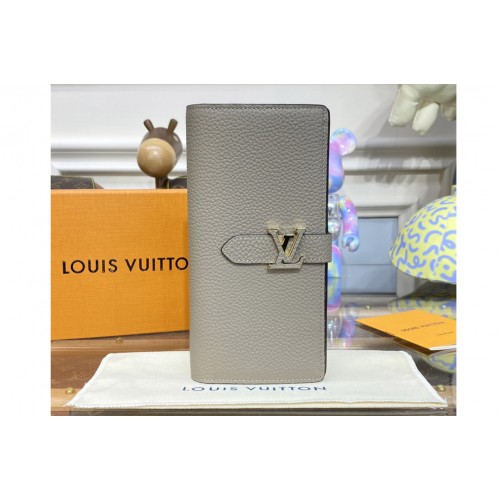 Louis Vuitton M81367 Vertical wallet in Beige Taurillon leather