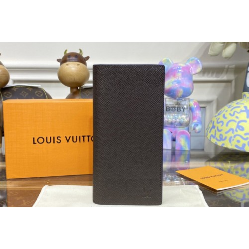 Louis Vuitton M81554 Brazza Wallet in Brown Taiga cowhide leather