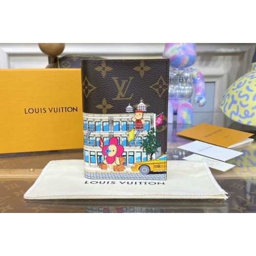 Louis Vuitton M81614 Passport Cover wallet in Monogram coated canvas With Yellow