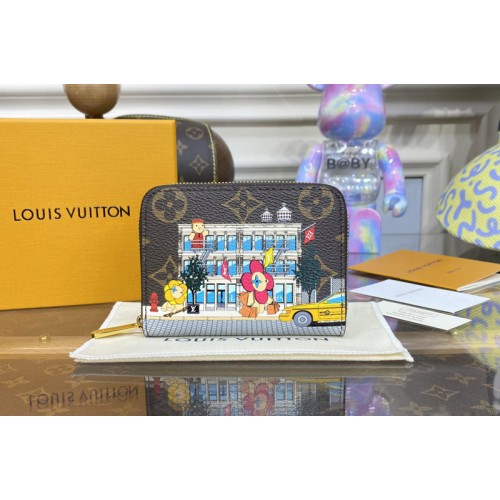 Louis Vuitton M81629 Zippy coin purse wallet in Monogram coated canvas With Yellow