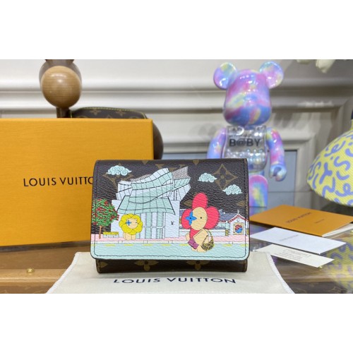 Louis Vuitton M81631 Victorine wallet in Monogram coated canvas With Fuchsia Louis Vuitton M81631 Victorine wallet in Monogram coated canvas With Fuchsia