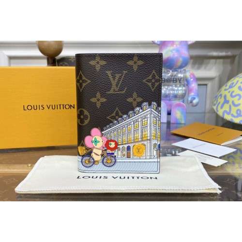 Louis Vuitton M81635 Passport Cover wallet in Monogram coated canvas With Pink Louis Vuitton M81635 Passport Cover wallet in Monogram coated canvas With Pink