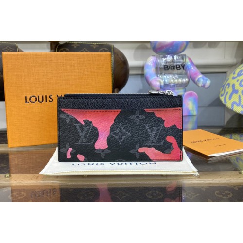 Louis Vuitton M81751 Coin Card Holder in Sunrise Monogram Eclipse coated canvas Louis Vuitton M81751 Coin Card Holder in Sunrise Monogram Eclipse coated canvas