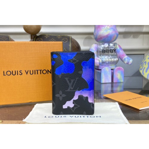 Louis Vuitton M81784 Pocket Organizer Wallet in Sunrise Monogram Eclipse coated canvas Louis Vuitton M81784 Pocket Organizer Wallet in Sunrise Monogram Eclipse coated canvas