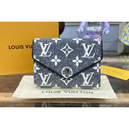 Louis Vuitton M81859 Victorine wallet in Gray Monogram Jacquard Denim