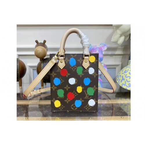 Louis Vuitton M81867 Petit Sac Plat Bag in Monogram coated canvas with 3D Painted Dots print Louis Vuitton M81867 Petit Sac Plat Bag in Monogram coated canvas with 3D Painted Dots print