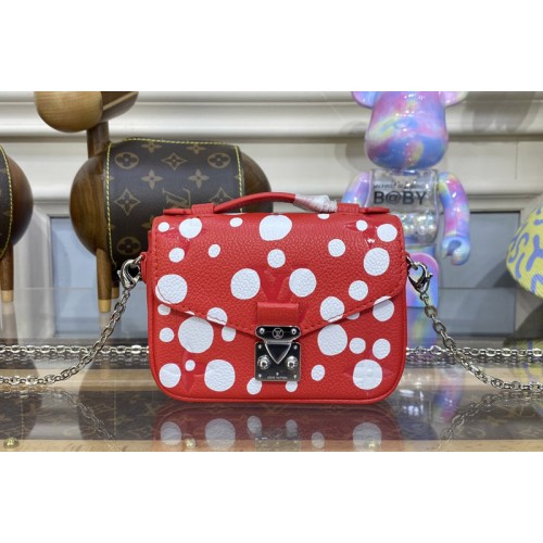Louis Vuitton M81983 x YK Micro Metis Bag in Red Monogram Empreinte Leather