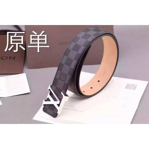 Louis Vuitton M9808 Initiales 40MM Belt in Damier Graphite Canvas