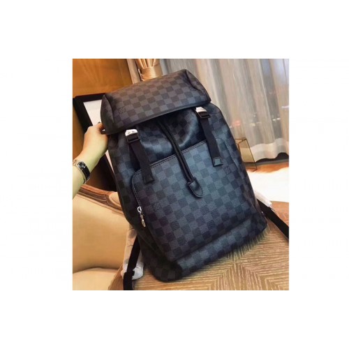 Louis Vuitton N40005 Zack Backpack in Damier Graphite Canvas