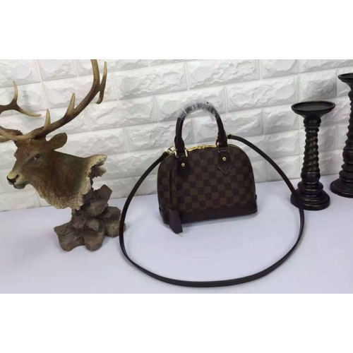 Louis Vuitton N41221 Alma BB Bag in Damier Ebene Canvas