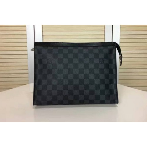 Louis Vuitton N41696 Pochette Voyage MM in Damier Graphite Canvas Louis Vuitton N41696 Pochette Voyage MM in Damier Graphite Canvas