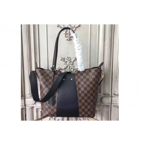 Louis Vuitton N44023 Jersey Bag in Damier Ebene Canvas and Black Calf Leather
